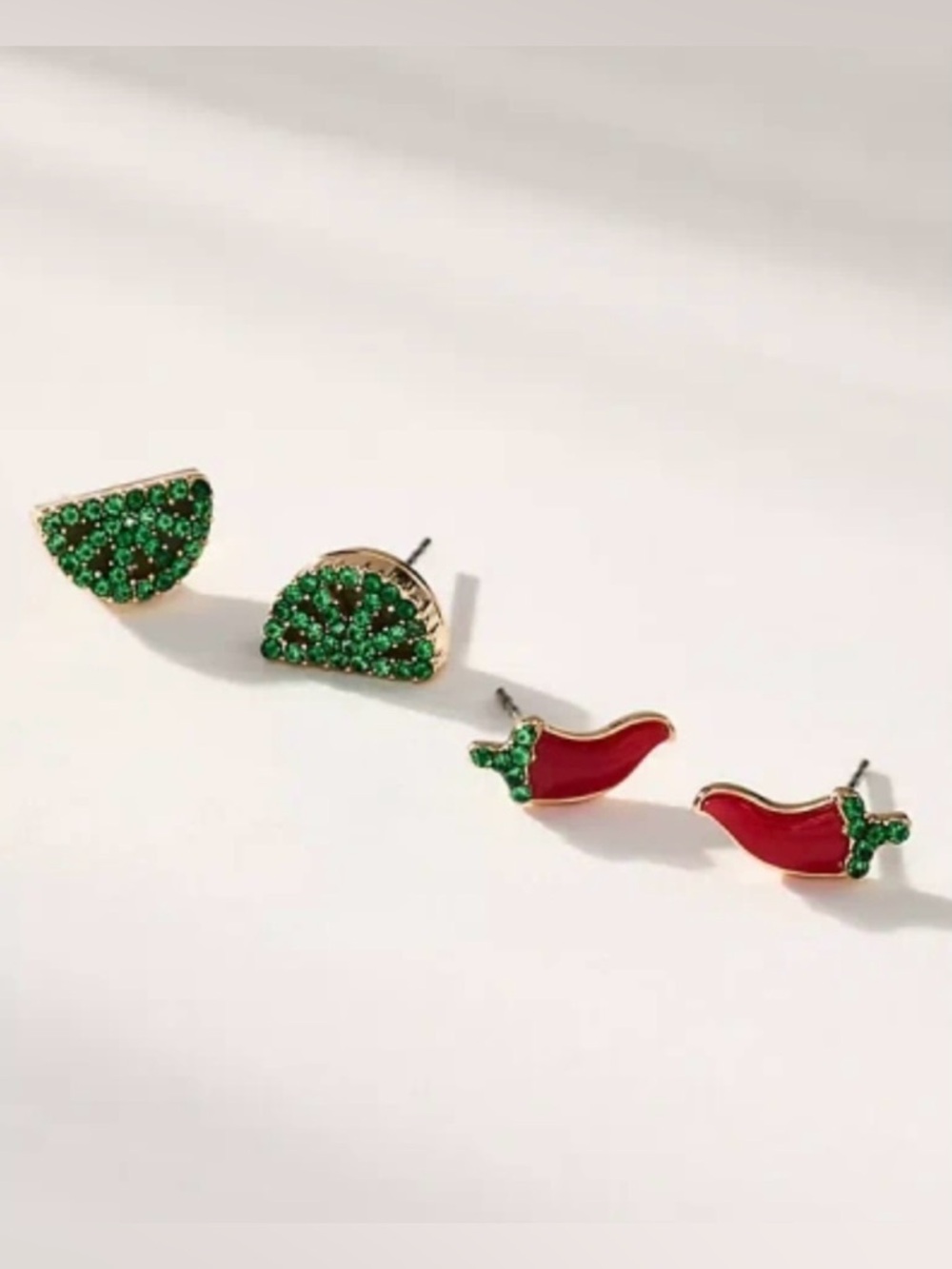 BaubleBar Red Chili & Green Lime Earring Set